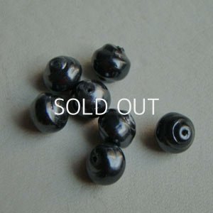 画像1: 3pcs 7×8 gray snail glass pearl