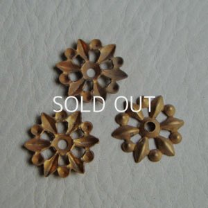 画像1: 18mm copper flower setting stamping
