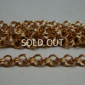 画像1: brass 7mm double link chain