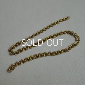 画像2: 29cm brass 4.5mm double link chain
