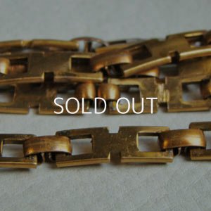 画像2: brass Deco SQ bar link chain