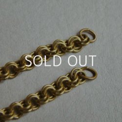 画像3: 29cm brass 4.5mm double link chain