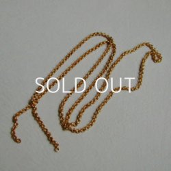 画像1: 80cm brass 3.5mm Rollo chain