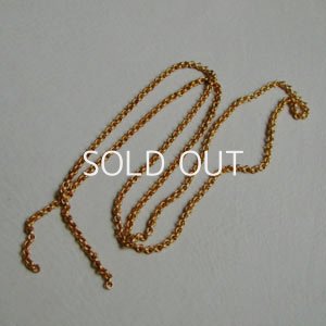 画像1: 80cm brass 3.5mm Rollo chain