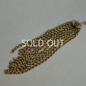 画像1: 29cm brass 4.5mm double link chain