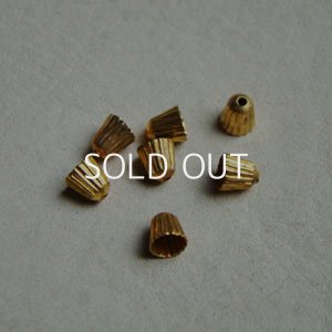 画像1: 5pcs brass 4mm rib cap