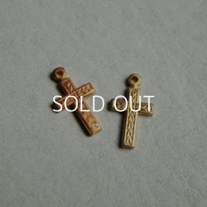 画像2: 2pcs brass tiny cross charm