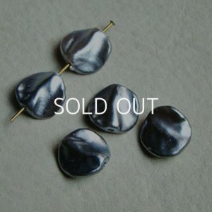 画像1: 12mm lucite twisted coin "Gray"