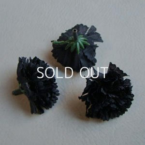 画像1: silk flower Baby Carnation "Black"