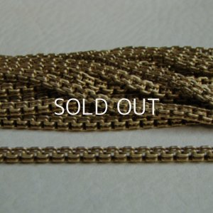 画像1: brass 3mm SQ box chain