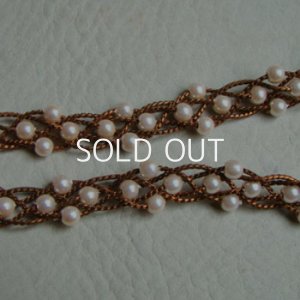 画像2: brass / pearl braid chain neck