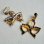 画像1: brass & Jet rhinestone unfinish earring base (1)