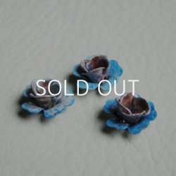 画像2: 13mm blue painted flower