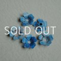 13mm blue painted flower