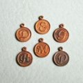 10mm copper Initial charm