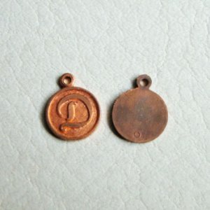 画像3: 10mm copper Initial charm