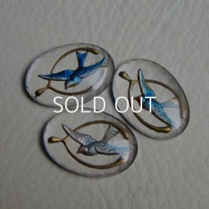 画像4: 28×20 Blue Bird intaglio cabochon