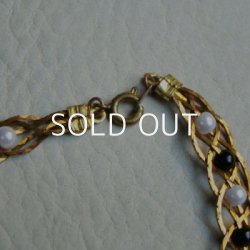 画像3: 18cm brass & beads chain bracelet