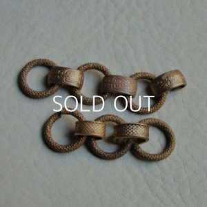 画像2: 2pcs 12mm aged brass textured ring