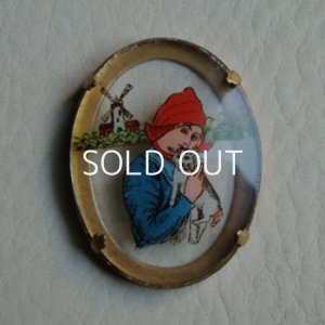 画像3: 34×26 1930's "Dutch Girl" cabochon