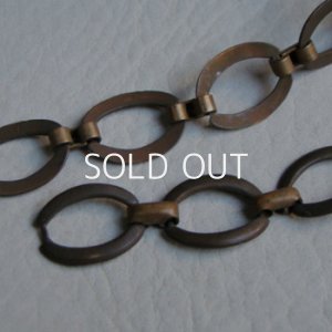 画像2: aged brass large oval link chain section