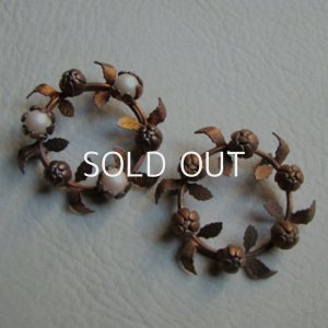 画像4: brass flower bud circle brooch finding