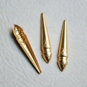 画像1: brass pointed drop stamping