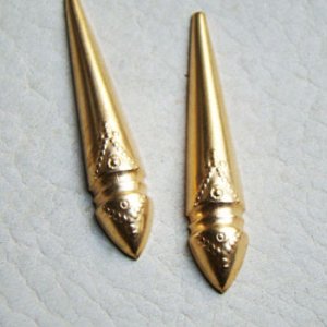 画像2: brass pointed drop stamping