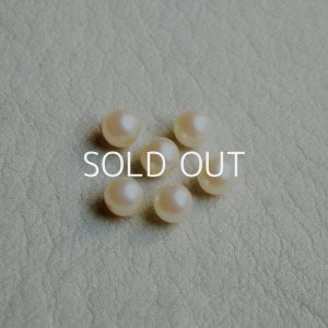 画像1: 6pcs 4mm ivory No-hole pearl