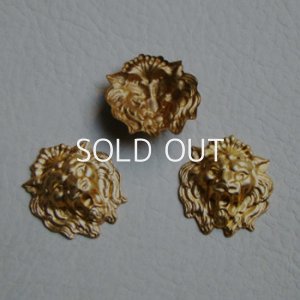 画像1: brass Lion head stamping