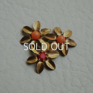 画像2: brass 6-petal  setting flower