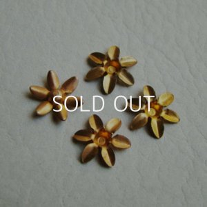 画像1: brass 6-petal  setting flower