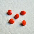 4pcs 4mm round "Coral Orange"