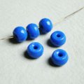 2pcs 9×6 rondelle beads "Blue"