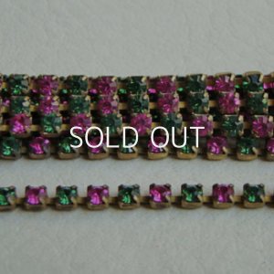 画像1: "Olivine / Fuchsia" VSW 24pp rhinestone chain 