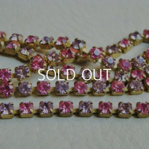 画像1: "Rose / Lt.Amethyst" VSW 32pp rhinestone chain 