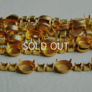 画像1: brass multi rhinestone chain blank
