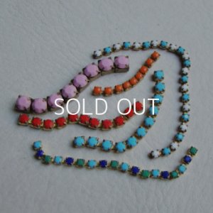 画像1: Opaque color rhinestone chain assort