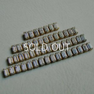 画像1: "Crystal" 8×4 octagon rhinestone chain