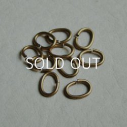 画像1: 10pcs brass 8×6 oval jump ring