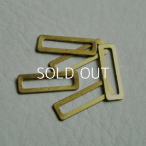 画像1: 2pcs brass rectangle connector