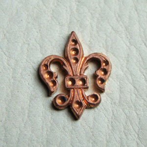 画像2: copper Fleur De Lis setting stamping