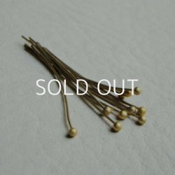 画像1: 10pcs brass 35mm ball head pin