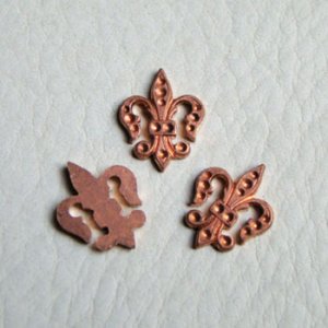 画像1: copper Fleur De Lis setting stamping
