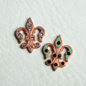 画像3: copper Fleur De Lis setting stamping