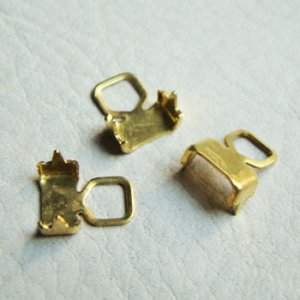 画像1: brass 4mm 2-Row chain end SQ