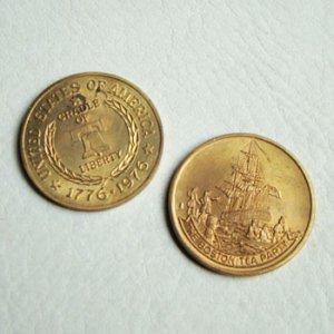 画像1: brass "Boston Tea Party" coin