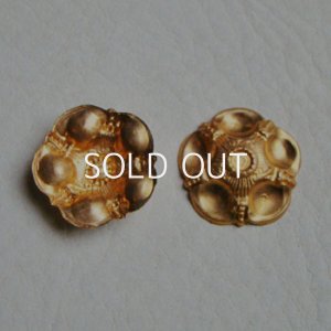 画像1: 20mm brass floral setting stamping