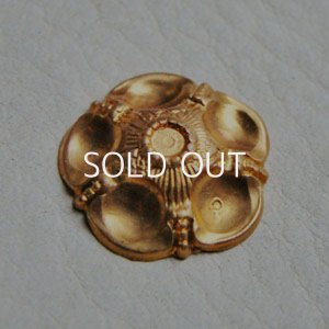 画像2: 20mm brass floral setting stamping