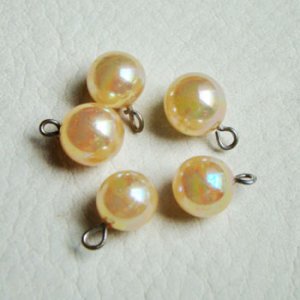 画像1: 10mm Creamy Yellow coated drop wire